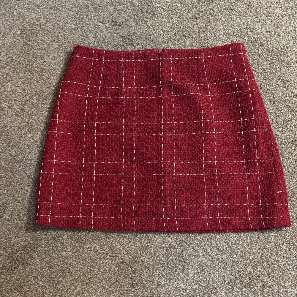 Forever 21 Red Checkered Mini Skirt